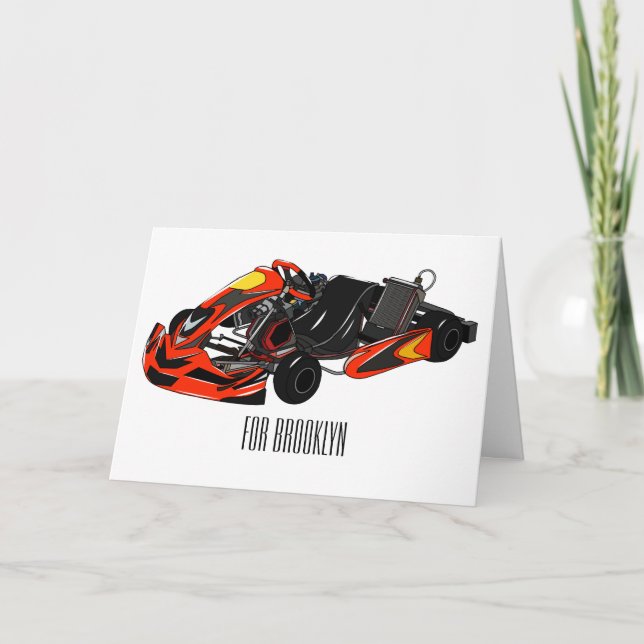 Carte dessin animé de Kart racing (Devant)