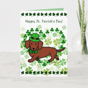 Carte Dessin animé de Saint-Patrick Day