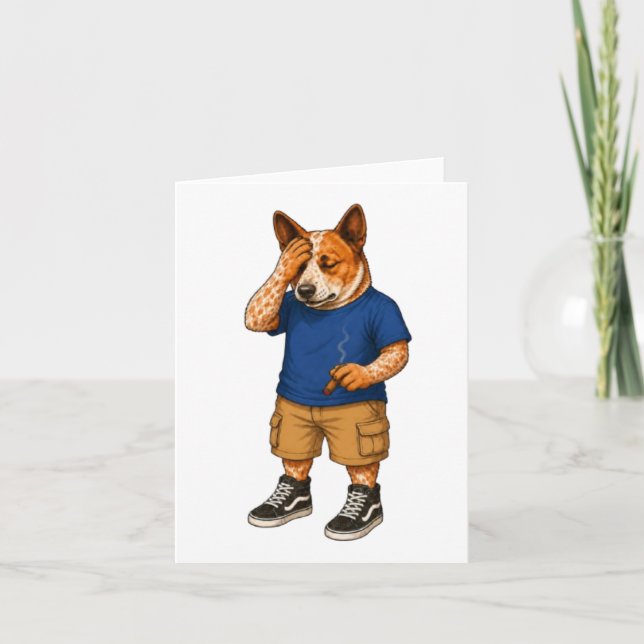 Carte Dessin animé drôle de chien (Devant)