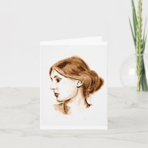 Carte dessin au crayon tendre de 2004 représentant Virgi