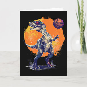 Carte Dessin d'art de dinosaure T-rex Sketll Amateur de 