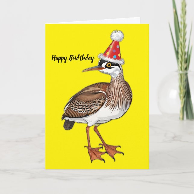 Carte Dessin de butor américain portant un chapeau d'ann (Devant)