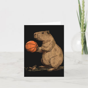 Carte Dessin De Cabiaï Capuchon Amoureux De Basketball D
