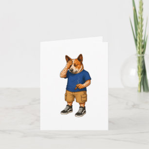 Carte Dessin de chien de dessin animé drôle