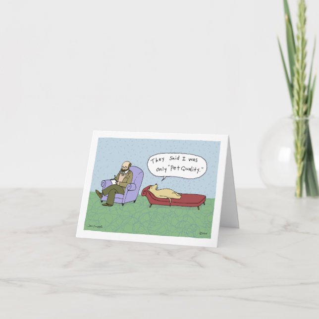 Carte Dessin de chien en thérapie | Humour du spectacle  (Devant)