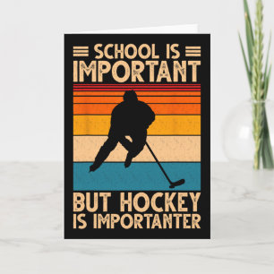 Carte Dessin de hockey drôle pour garçons hommes femmes