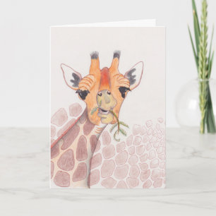 Carte Dessin de la Giraffe mignonne