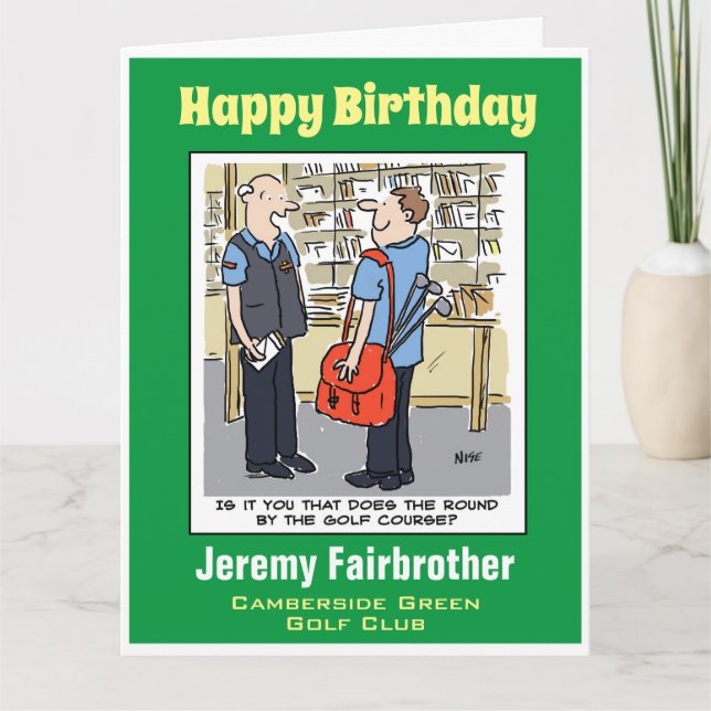 Carte Dessin de l'amateur de golf pour Golfer (Devant)