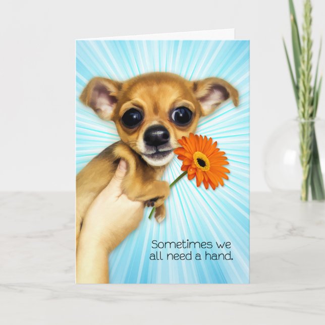 Carte Dessin d'encouragement Chihuahua Puppy (Devant)