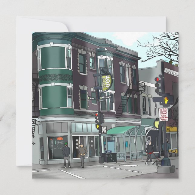 Carte Dessin du centre de Madison, Wisconsin (Devant)