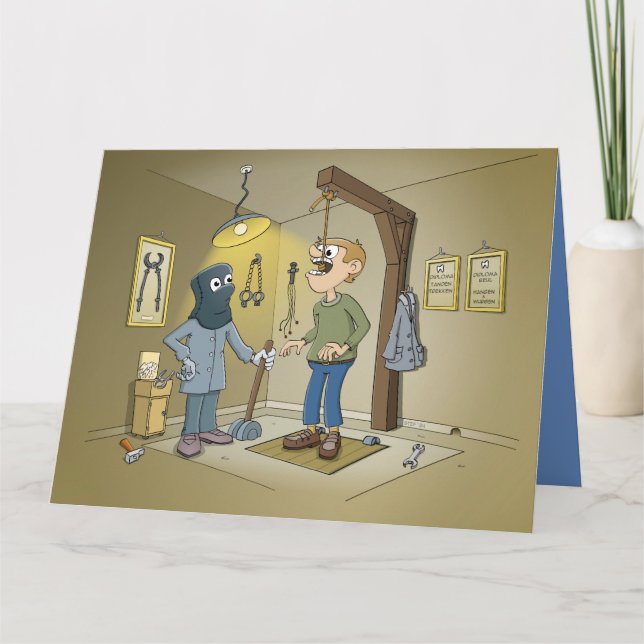 Carte dessin; faire tirer une dent chez le dentiste (Devant)