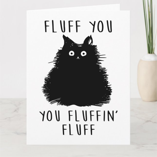 Carte Dessin Fluit You Black Cat (Devant)
