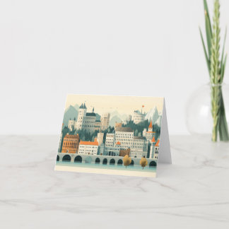 Carte Dessin graphique d'architecture Cityscape