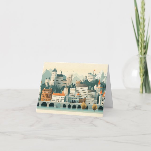 Carte Dessin graphique d'architecture Cityscape (Devant)