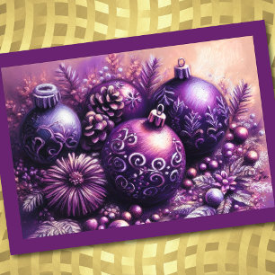 Carte Dessin Pastel Dessin Noël Motif Vacances Purple