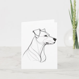 Carte Dessin Simple Minimaliste D'Un Sticker À Chien