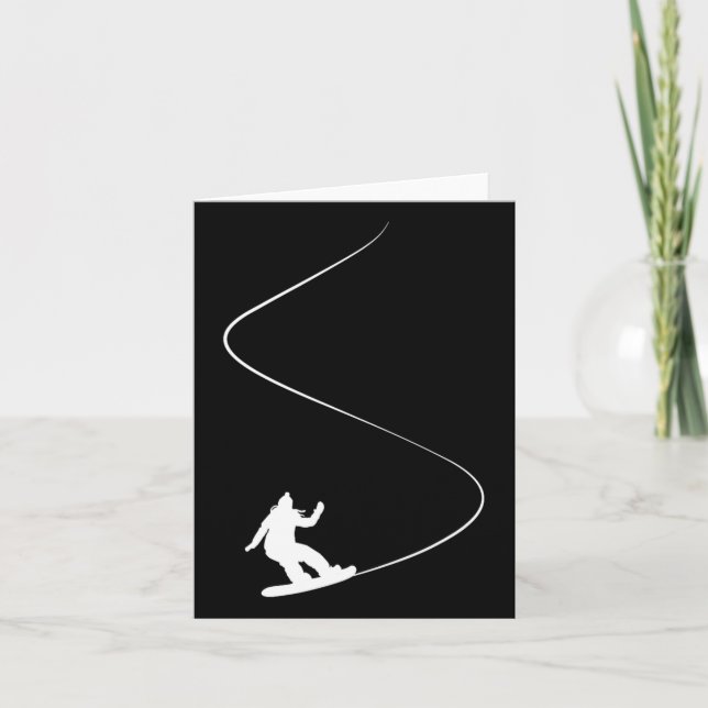 Carte Dessin Simple Snowboard Girl 1 (Devant)