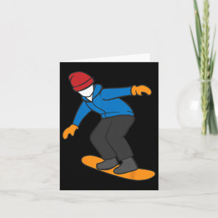 Carte Dessin Snowboarder Illustration Plaisir Hiver Spor