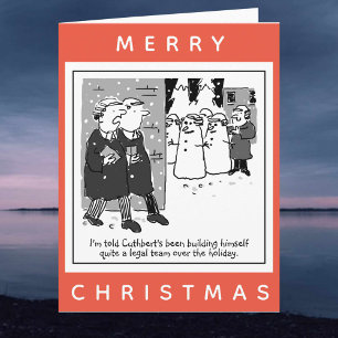 Carte Dessins Animés De Noël Avocats Juridiques Et Bonsh