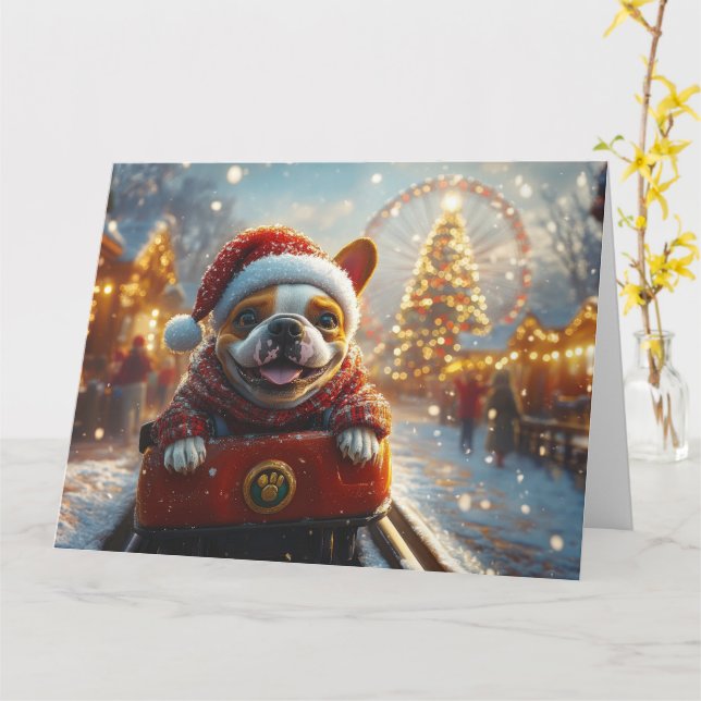 Carte Dessous de verre à rouleaux pour chien Bull Terrie (Fleur jaune)