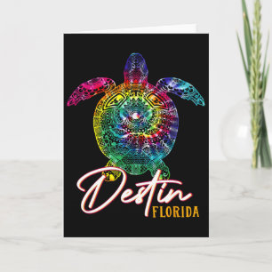 Carte Destin Tie Dye Tortue de Mer Floride Famille Assor