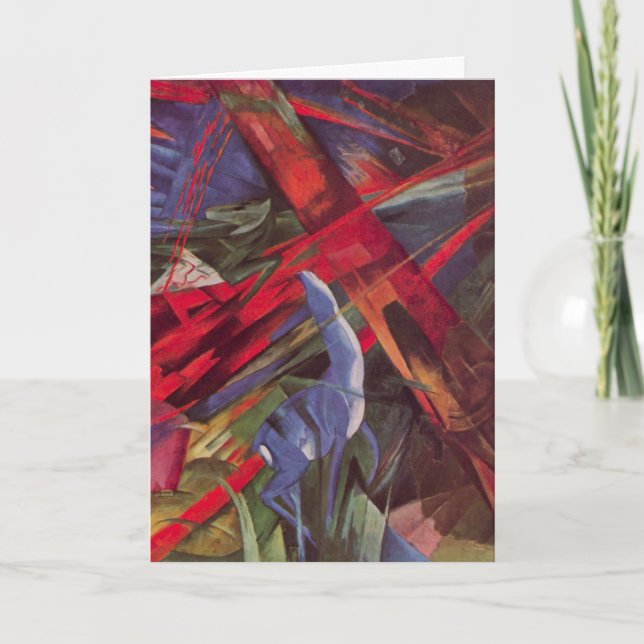 Carte Destinées animales par Franz Marc, Art cubiste vin (Devant)