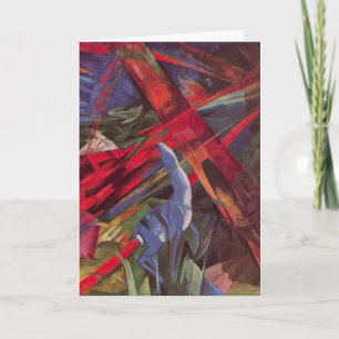 Carte Destins des animaux de Franz Marc, Art cubiste vin