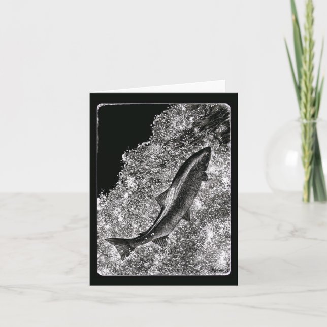 Carte "Destiny" - Leaping Saumon Card (Devant)