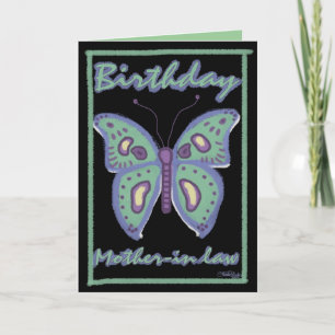 Carte Détail de famille d'anniversaire de papillon