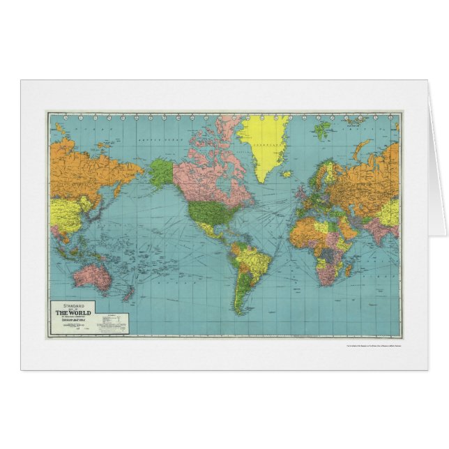 Carte détaillée 1942 du monde de 2ÈME GUERRE (Devant horizontal)