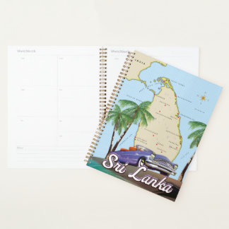 Carte détaillée illustrée du Sri Lanka