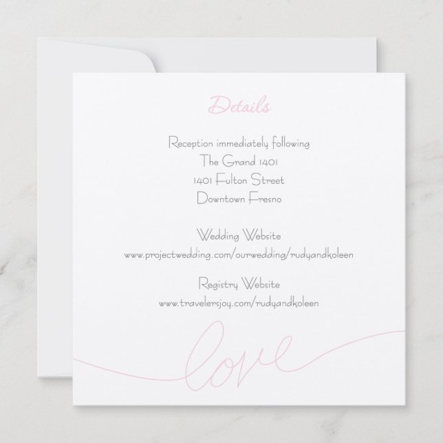 Carte Détails d'amour (Devant)