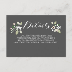 Carte Détails des fleurs de champ