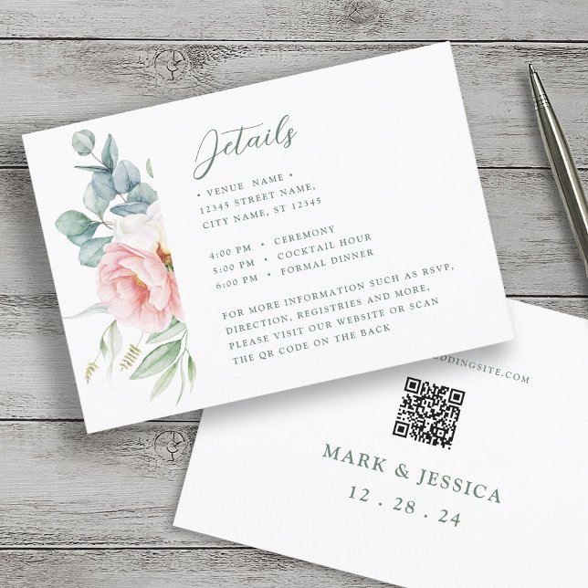 Carte Détails du Mariage rose (Créateur téléchargé)