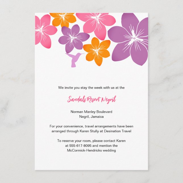 Carte Détails Tropical (Devant)