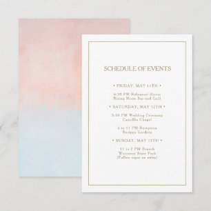 Carte d'été Coucher de soleil Couleur d'eau Calend