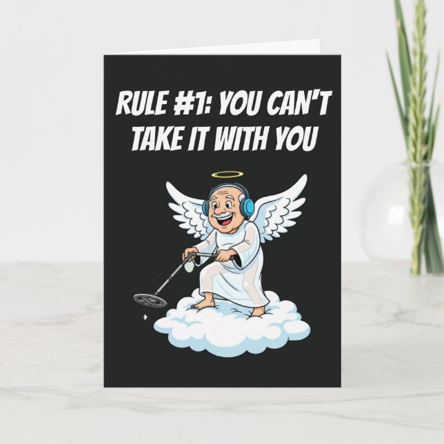 Carte Détection de métaux Ange Ciel Anniversaire Blague (Devant)
