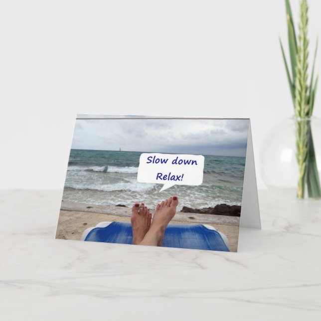 Carte DÉTENDEZ-VOUS LENTEMENT / PROFITEZ DE VOTRE 50e AN (Devant)