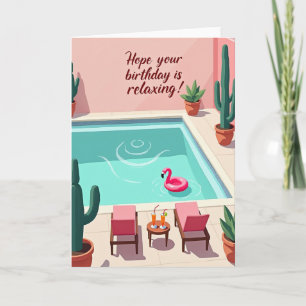 Carte détente au bord de la piscine