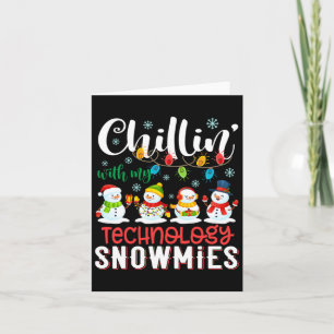 Carte Détente avec mes snowmies de technologie Noël lége