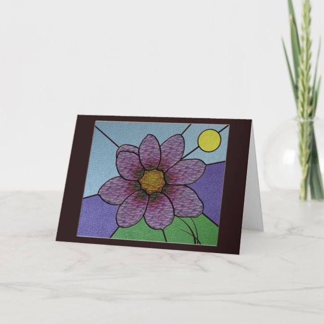 Carte d'étincelle à fleurs de verre (Devant)