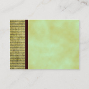 Carte d'étiquette de métier de blanc de thé vert