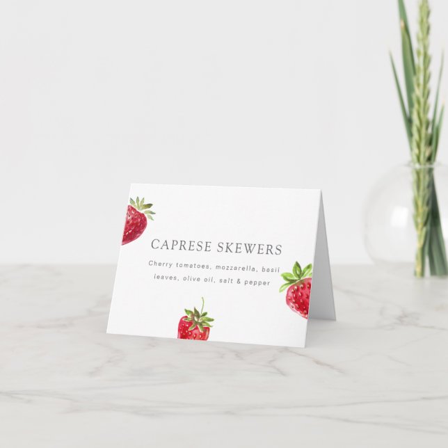 Carte d'étiquette de nourriture fraise en amour Be (Devant)