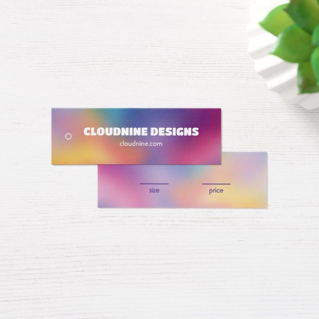 Carte d'étiquette de prix de vêtements Rainbow Blu (Bureau)