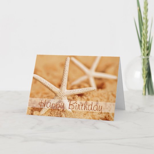 Carte D Etoiles De Mer De Joyeux Anniversaire Zazzle Fr