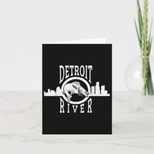 Carte Detroit River Walleye Pêche T Chemise Pour Hommes