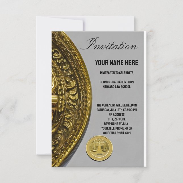 Carte d'études de droit personnalisée (Devant)