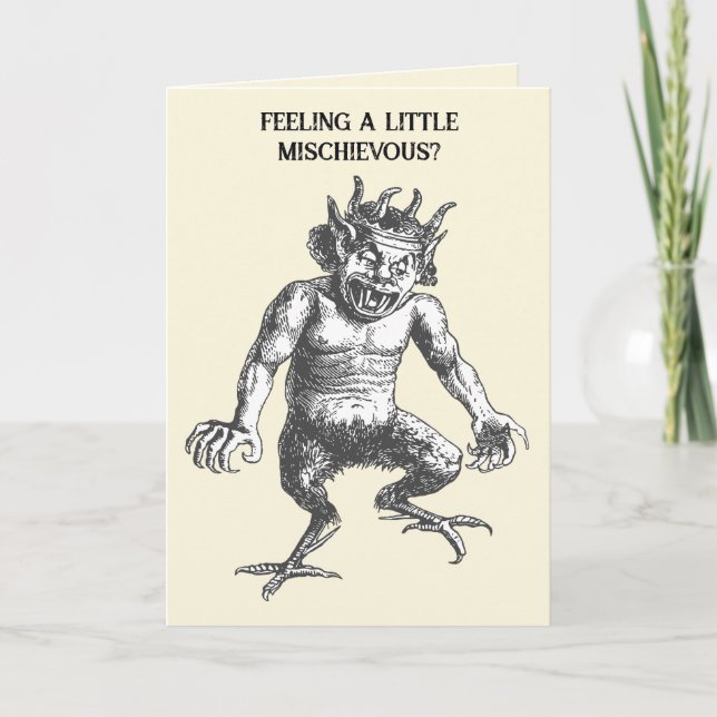 Carte Deumus un diable humanoïde avec des pieds de coq (Devant)