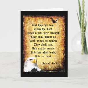 Carte Deux aigles avec Ésaïe 40:31