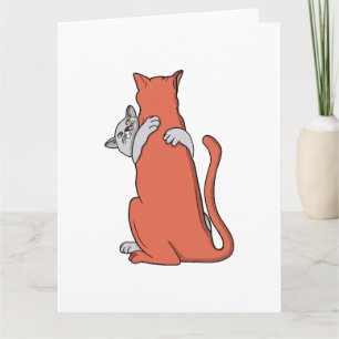Carte Deux chats s'unissent en amitié